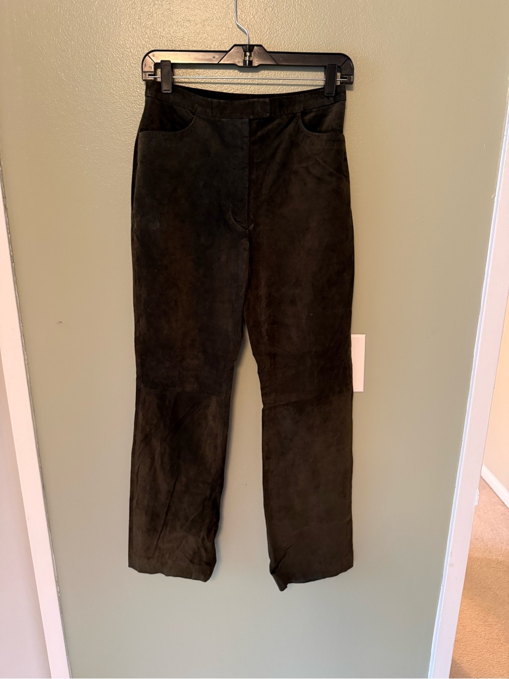 Vintage Caslon Leather Suede Green Pants